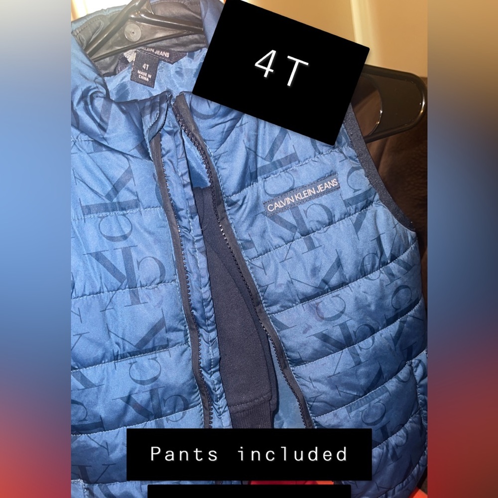 4t shirt, jacket & pants